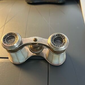 Antique Mother of Pearl Opera Glasses with Case